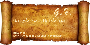 Galgóczi Heléna névjegykártya